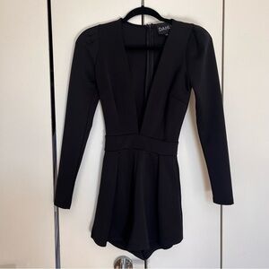 Black Long Sleeve Romper